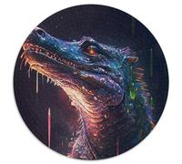Puzzle da 1000 pezzi a forma di coccodrillo, da dipingere, per adulti, rompicapo stimolante per adolescenti, divertente serata di giochi in famiglia (67,5x67,5cm)