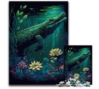 Puzzle da 1000 pezzi a forma di coccodrillo, gioco di sfida per adulti, gioco di ingegno per adolescenti e interazione familiare, 50x75CM/19,68x29,52 pollici