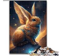 Puzzle da 1000 pezzi a forma di coniglietto colorato in legno, attività divertente per la casa, 50x75cm, decorazione fai da te, regali per le vacanze che stimolano il cervello