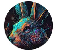 Puzzle da 1000 pezzi a forma di coniglietto pasquale colorato per adulti, attività di unione familiare, regalo per la casa, gioco di ruolo per famiglie (67,5x67,5cm)