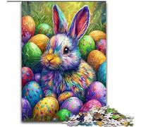 Puzzle da 1000 pezzi a forma di coniglietto pasquale, in cartone, per adulti, gioco interattivo per famiglie, rompicapo, giocattolo educativo (dimensioni 26x38cm)