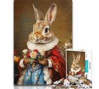 Puzzle da 1000 pezzi a forma di coniglietto pasquale per adulti e adolescenti, giocattoli avvincenti per la decorazione della casa, 38x26cm