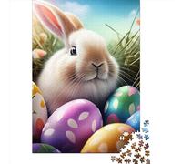 Puzzle da 1000 pezzi a forma di coniglio, coniglietto pasquale, animale, 2 per adulti, regalo di Halloween, puzzle, gioco educativo, sfida, giocattolo, 1000 pezzi (38x26 cm)