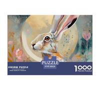 Puzzle da 1000 pezzi a forma di coniglio, un bellissimo coniglio per adulti, gioco educativo, decorazione per la casa, difficile, stimolante, per maschi e femmine, 38x26 cm/1000 pezzi, regali