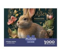 Puzzle da 1000 pezzi a forma di coniglio, un bellissimo coniglio per adulti, gioco educativo, decorazione per la casa, difficile, stimolante, per maschi e femmine, 52x38 cm/1000 pezzi, regali