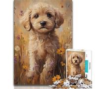 Puzzle da 1000 pezzi a forma di cucciolo di Cockapoo per adolescenti e adulti, sfida difficile antistress, adatto per la decorazione della scrivania (38x26cm)