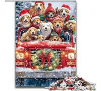 Puzzle da 1000 pezzi a forma di cucciolo di Natale, puzzle per adulti, coinvolgente attività per la serata di gioco in famiglia (dimensioni 26x38cm)