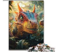 Puzzle da 1000 pezzi a forma di dinosauro per adulti, giocattolo di intelligenza per giochi al chiuso in famiglia (dimensioni 26x38cm)