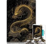 Puzzle da 1000 pezzi a forma di drago misterioso per adolescenti, aiuta il cervello a esercitare i giocattoli avvincenti per coltivare la pazienza, ottimo regalo, 75x50cm