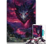 Puzzle da 1000 pezzi a forma di drago misterioso per adulti, regalo, giocattolo educativo intellettuale decomprimente, decorazione perfetta, 38x26cm
