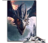 Puzzle da 1000 pezzi a forma di drago volante per adulti, dimensioni 26x38cm, rompicapo educativo, decorazione artistica per casa e ufficio, età 14+