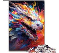 Puzzle da 1000 pezzi a forma di drago volante per adulti, ideale come regalo di compleanno o per le feste, giocattolo da gioco per feste (dimensioni 50x75cm)