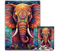 Puzzle da 1000 pezzi a forma di elefante colorato per adulti, ideale per gli innamorati, perfetto come regalo di Natale, Capodanno e San Valentino, 26X38CM/10,23x14,96 pollici.