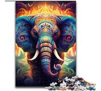 Puzzle da 1000 pezzi a forma di elefante, puzzle impossibile per adulti, dimensioni 26x38cm, rompicapo impegnativo, attività per famiglie, arredamento per la casa, regalo di Natale