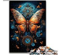 Puzzle da 1000 pezzi a forma di farfalla volante in legno attività divertente da fare a casa 50x75cm ideale come regalo di compleanno festa Natale e Halloween.