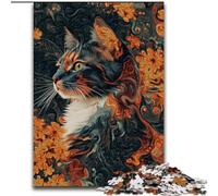 Puzzle da 1000 pezzi a forma di gatto bianco e nero per adulti e adolescenti, gioco stimolante e gioco per famiglie, regalo di compleanno, regali, decorazione da parete (26x38cm)