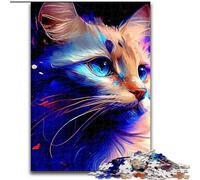 Puzzle da 1000 pezzi a forma di gatto in legno, regalo perfetto per genitori, amanti e amici - età 14+, 50x75cm, coinvolgente attività per la serata di gioco in famiglia