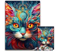 Puzzle da 1000 pezzi a forma di gatto per adulti, ideale per gli innamorati, perfetto come regalo di Natale, Capodanno e San Valentino, 50x75CM/19,68x29,52 pollici.