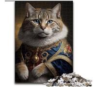 Puzzle da 1000 pezzi a forma di gatto reale in legno, attività divertente per la casa, 50x75cm, decorazione fai da te, regalo per le vacanze stimolante per il cervello