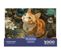 Puzzle da 1000 pezzi a forma di gatto, simpatico animale domestico per adulti dai 12 anni in su, gioco educativo, decorazione per la casa, sfida ad alta difficoltà, per maschi e femmine, compleanno,