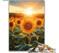 Puzzle da 1000 pezzi a forma di girasole, puzzle da 1000 pezzi per adulti, rompicapo impegnativo per adolescenti, divertimento per famiglie, regalo fai da te per la casa (dimensioni 26x38cm)