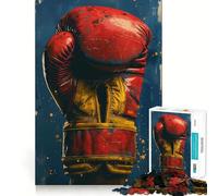 Puzzle da 1000 pezzi a forma di guantone da boxe vintage,divertente per allenare la mente,con incastri precisi e senza spazi vuoti,ideale per creare un legame speciale con i propri cari (38x26cm)