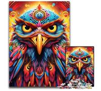 Puzzle da 1000 pezzi a forma di gufo colorato, puzzle difficili per adulti e adolescenti, serata di giochi in famiglia, idea regalo stimolante per il cervello, 26X38CM/10,23x14,96 pollici.