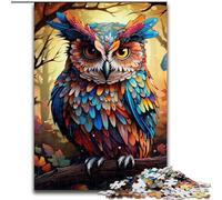 Puzzle da 1000 pezzi a forma di gufo colorato, puzzle impossibile per adulti, dimensioni 26x38cm, rompicapo impegnativo, attività per famiglie, arredamento per la casa, regalo di Natale