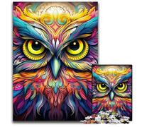 Puzzle da 1000 pezzi a forma di gufo rosa, attività divertente per tutta la famiglia, sfida per il cervello, regalo perfetto per adolescenti, 50x75CM/19,68x29,52 pollici.