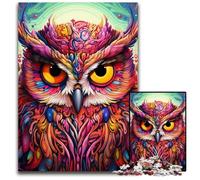 Puzzle da 1000 pezzi a forma di gufo rosa per adulti, ideale per gli innamorati, perfetto regalo di Natale, Capodanno e San Valentino, 26X38CM/10,23x14,96 pollici.