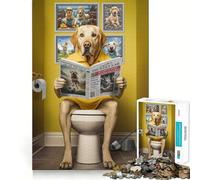 Puzzle da 1000 pezzi a forma di Labrador giallo,ideale per ragazzi,gioco di abilità mentale,taglio laser per un incastro perfetto,rilassante attività di gruppo al chiuso (50x75cm)