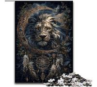 Puzzle da 1000 pezzi a forma di leone acchiappasogni per adulti e ragazzi, gioco stimolante e interazione tra genitori e figli in famiglia (50x75cm)