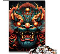 Puzzle da 1000 pezzi a forma di leone colorato in legno, attività divertente da fare a casa, 50x75cm, gioco rompicapo per adolescenti, regalo perfetto per le feste