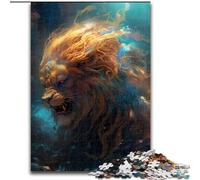 Puzzle da 1000 pezzi a forma di leone in legno ideale per divertirsi in famiglia durante i compleanni Natale 50x75cm attività per adulti e famiglie regalo fai da te per la casa.