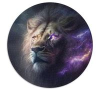 Puzzle da 1000 pezzi a forma di leone spaziale per adulti, rompicapo impegnativo per adolescenti, divertente serata di giochi in famiglia, 67,5x67,5 cm