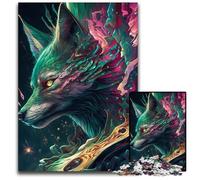 Puzzle da 1000 pezzi a forma di lupo, puzzle da sogno fai da te, decorazione, sfida mentale, per adulti, famiglia, regalo di Natale 26X38CM/10,23x14,96 pollici