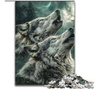 Puzzle da 1000 pezzi a forma di lupo, puzzle impegnativo per adolescenti, perfetto per decorare la casa o come regalo (dimensioni 50x75cm)