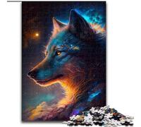 Puzzle da 1000 pezzi a forma di lupo spaziale in legno, attività divertente per la casa, 50x75cm, decorazione fai da te, regali per le vacanze che stimolano il cervello
