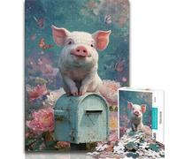 Puzzle da 1000 pezzi a forma di maialino per adolescenti, aiutare il cervello a esercitare i giocattoli che creano dipendenza e coltivano la pazienza, ottimo regalo, 75x50cm