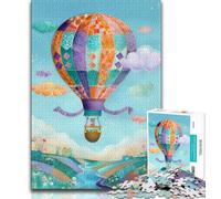 Puzzle da 1000 pezzi a forma di mongolfiera per adulti e adolescenti, gioco educativo e sfida, ideale come regalo per tutta la famiglia (38x26cm)