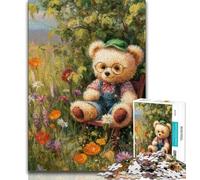 Puzzle da 1000 pezzi a forma di orsacchiotto, idea regalo per adulti, giocattoli che creano dipendenza e stimolano l'intelligenza cerebrale, per la decorazione della casa (50x75cm)