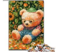 Puzzle da 1000 pezzi a forma di orsetto dei cartoni animati, puzzle da 1000 pezzi impossibile, giochi educativi e regali per la casa (dimensioni 50x75cm)