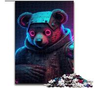 Puzzle da 1000 pezzi a forma di orso meccanico per adulti, regali, giochi educativi, decorazioni per la casa, regali di compleanno, regali, arte murale (50x75cm)