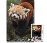 Puzzle da 1000 pezzi a forma di panda rosso per adolescenti, gioco di sviluppo del pensiero logico, ottimo regalo per momenti significativi, dimensioni 38x52cm