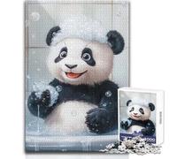 Puzzle da 1000 pezzi a forma di panda, un modo rilassante per riempire il tempo libero, giocattolo da gioco con taglio preciso e uniforme, dimensioni 38x26cm