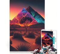 Puzzle da 1000 pezzi a forma di piramide con geometria luminosa gioco per tutta la famiglia attività divertenti da fare a casa compleanno e Natale 38x52cm