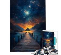 Puzzle da 1000 pezzi a forma di piramide sotto le stelle Un gioco avvincente per sviluppare la pazienza un'attività pratica per tutta la famiglia Un regalo divertente (dimensioni 75x50cm)