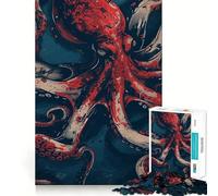 Puzzle da 1000 pezzi a forma di polpo sottomarino per ragazzi, gioco di logica, antistress, di alta qualità, ideale come regalo di Babbo Natale (38x26cm)