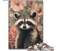 Puzzle da 1000 pezzi a forma di procione, puzzle impossibile da realizzare, educativo, decorazione per la casa, giochi e regali (dimensioni 26x38cm)
