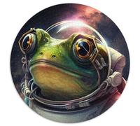 Puzzle da 1000 pezzi a forma di rana, astronauta, spazio, in cartone, per adulti, rompicapo per adolescenti, regalo perfetto per le feste (dimensioni 67,5x67,5 cm)